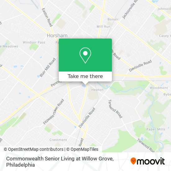 Commonwealth Senior Living at Willow Grove map