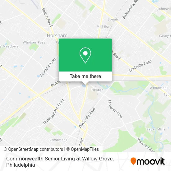Commonwealth Senior Living at Willow Grove map