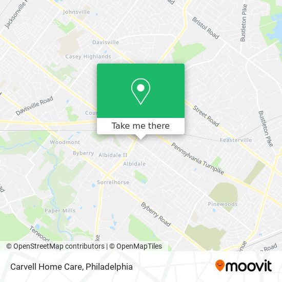 Carvell Home Care map