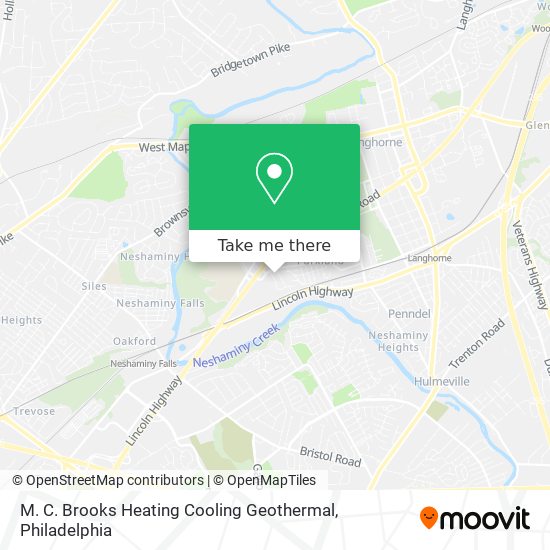 Mapa de M. C. Brooks Heating Cooling Geothermal