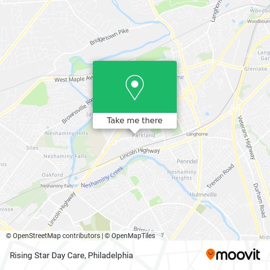 Rising Star Day Care map