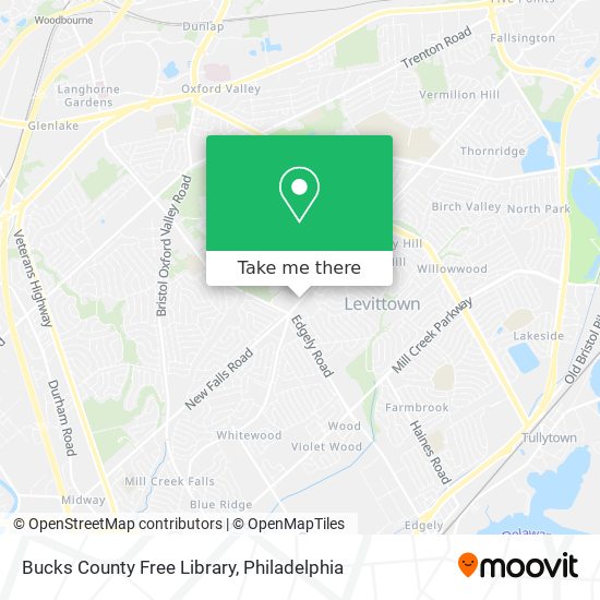 Mapa de Bucks County Free Library