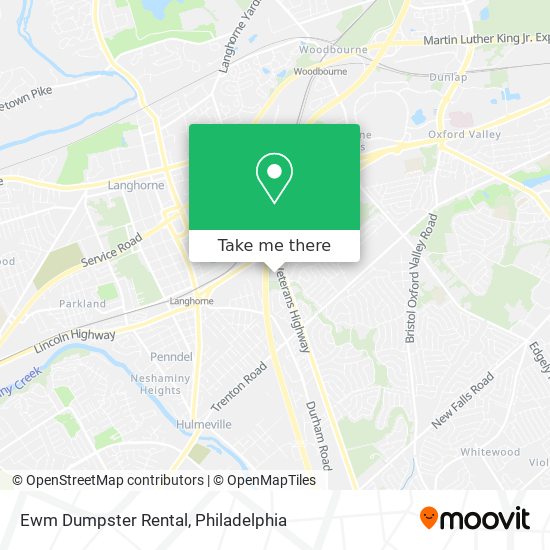 Ewm Dumpster Rental map