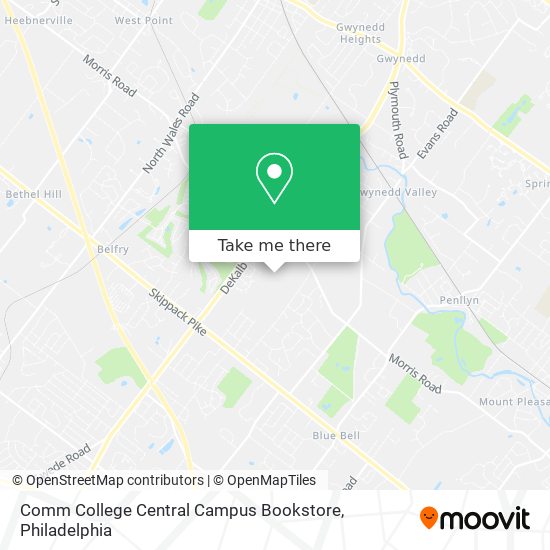 Comm College Central Campus Bookstore map