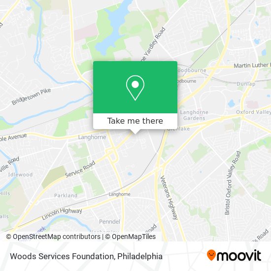 Woods Services Foundation map