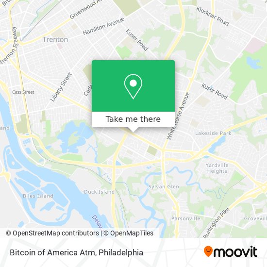 Mapa de Bitcoin of America Atm