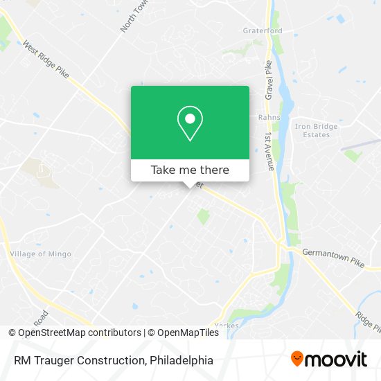 RM Trauger Construction map