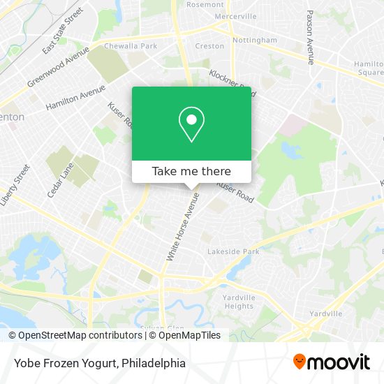 Yobe Frozen Yogurt map