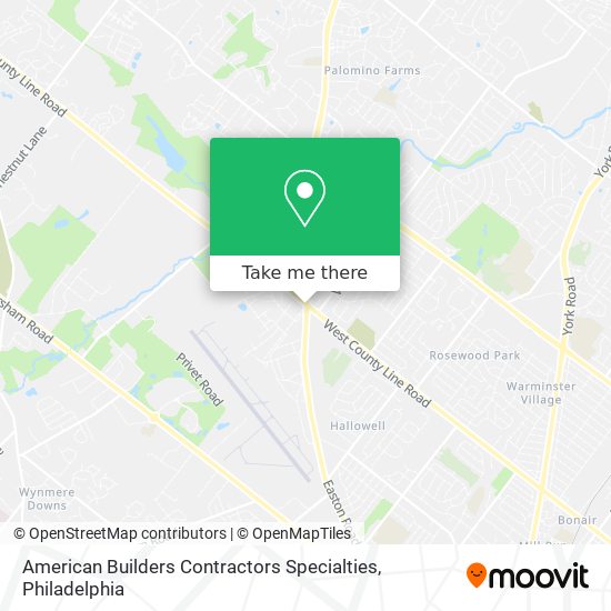 American Builders Contractors Specialties map