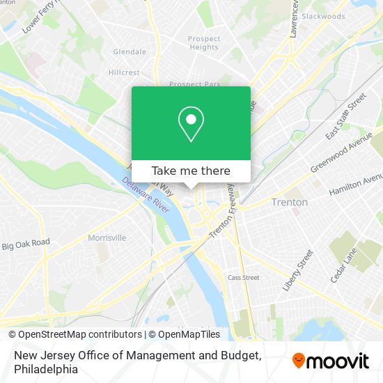 New Jersey Office of Management and Budget map
