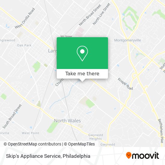 Mapa de Skip's Appliance Service