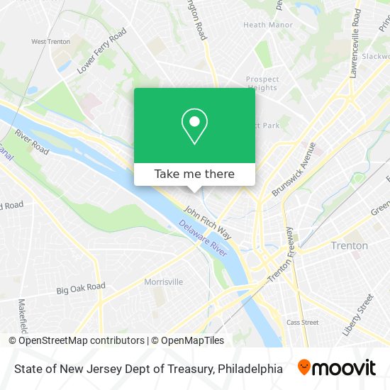 State of New Jersey Dept of Treasury map