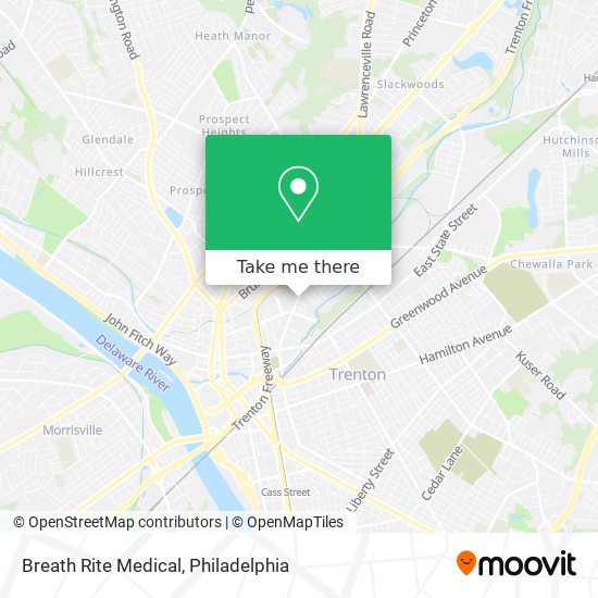 Mapa de Breath Rite Medical