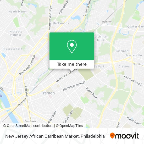Mapa de New Jersey African Carribean Market