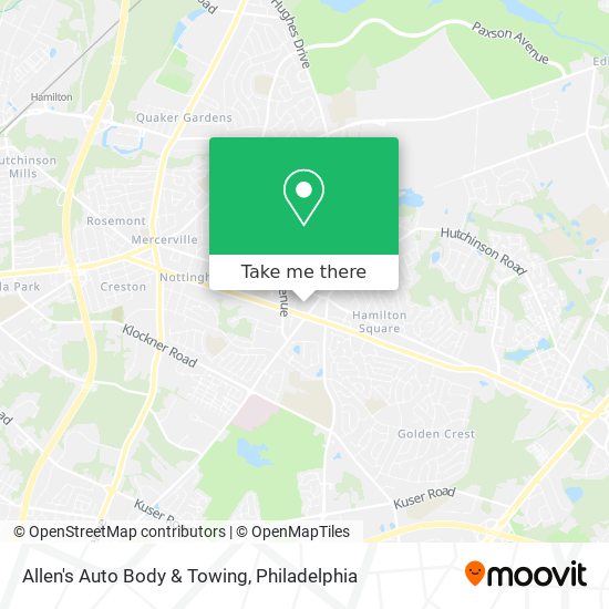 Allen's Auto Body & Towing map