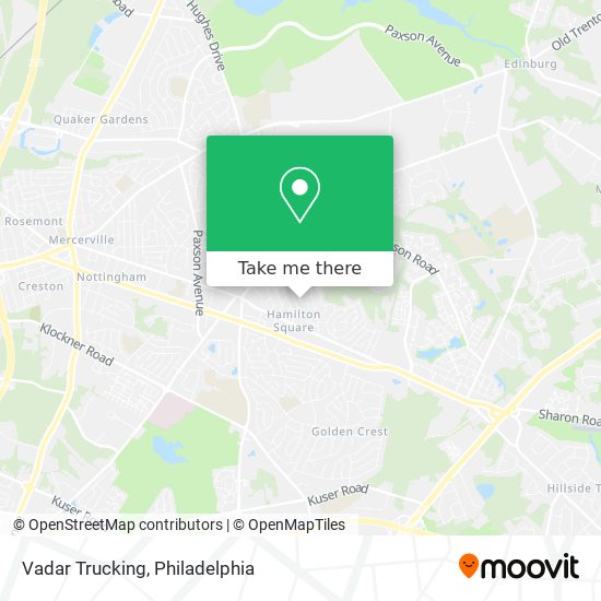 Vadar Trucking map