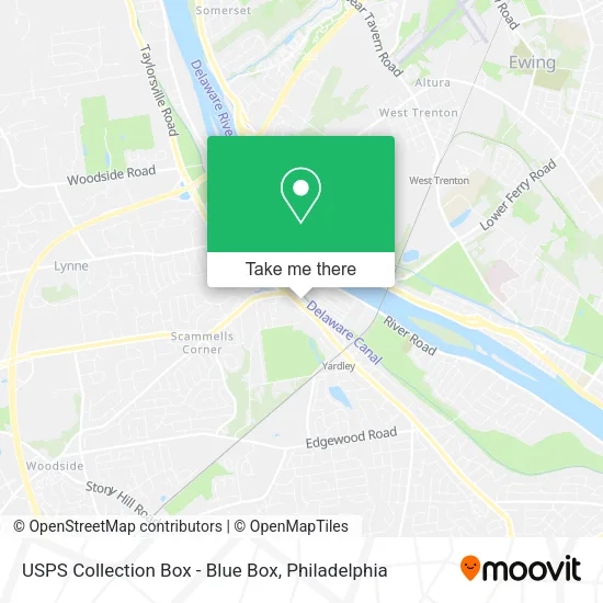 USPS Collection Box - Blue Box map