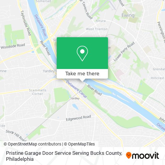 Mapa de Pristine Garage Door Service Serving Bucks County