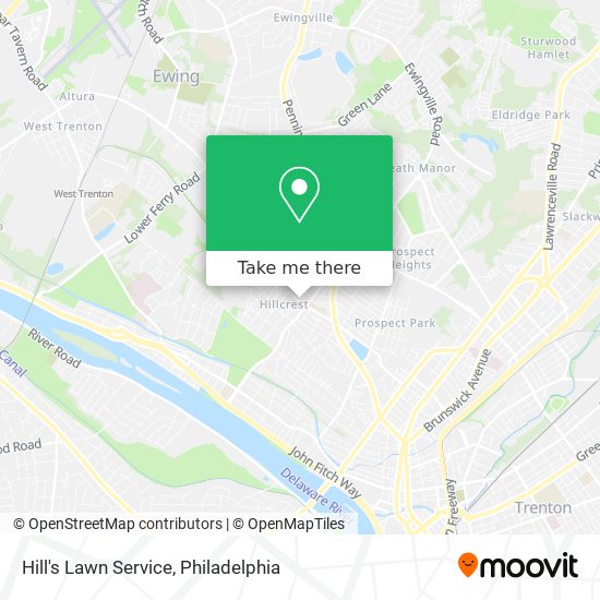 Hill's Lawn Service map