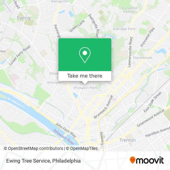 Ewing Tree Service map