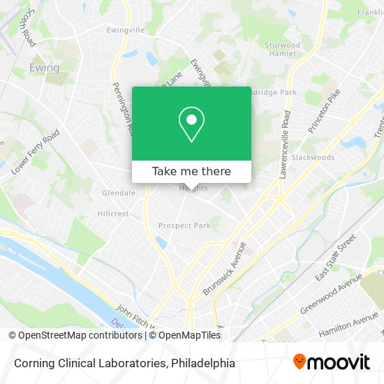 Corning Clinical Laboratories map