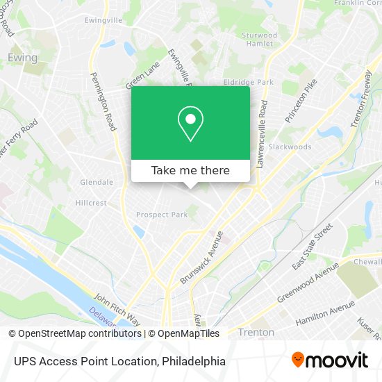 UPS Access Point Location map