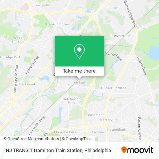 Mapa de NJ TRANSIT Hamilton Train Station