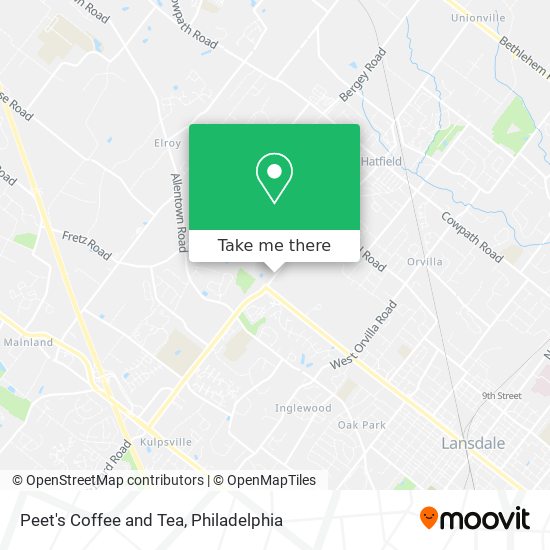 Mapa de Peet's Coffee and Tea