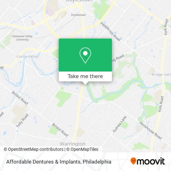 Affordable Dentures & Implants map