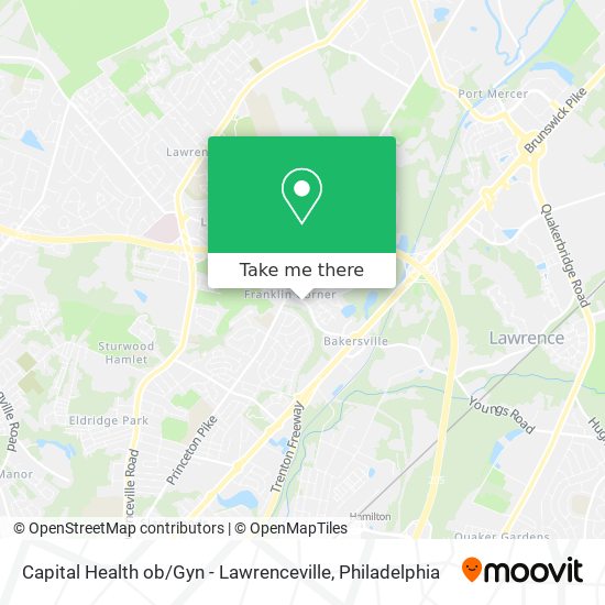Capital Health ob / Gyn - Lawrenceville map