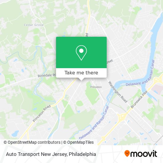 Mapa de Auto Transport New Jersey