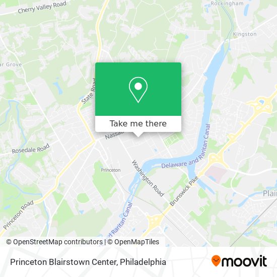Princeton Blairstown Center map