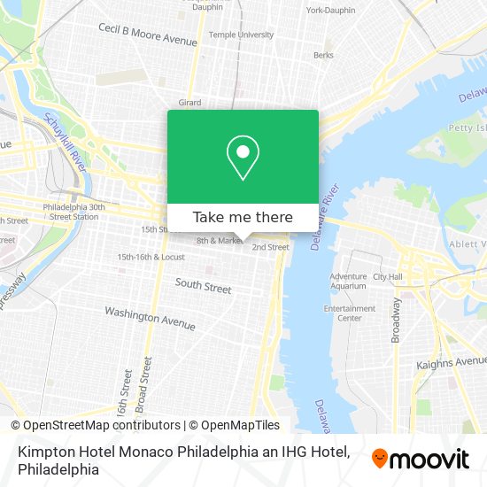 Kimpton Hotel Monaco Philadelphia an IHG Hotel map