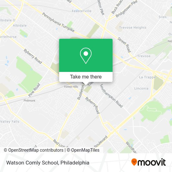Watson Comly School map
