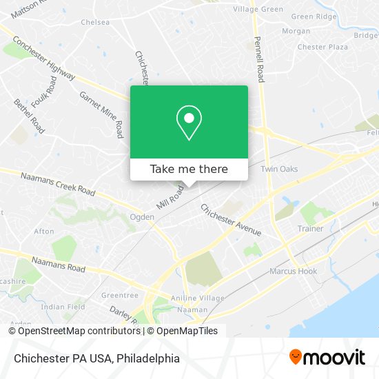 Chichester PA USA map