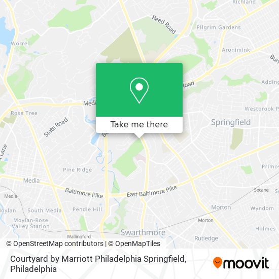 Courtyard by Marriott Philadelphia Springfield map