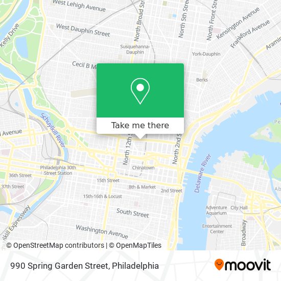 Mapa de 990 Spring Garden Street