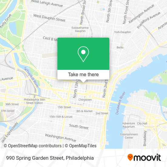 990 Spring Garden Street map