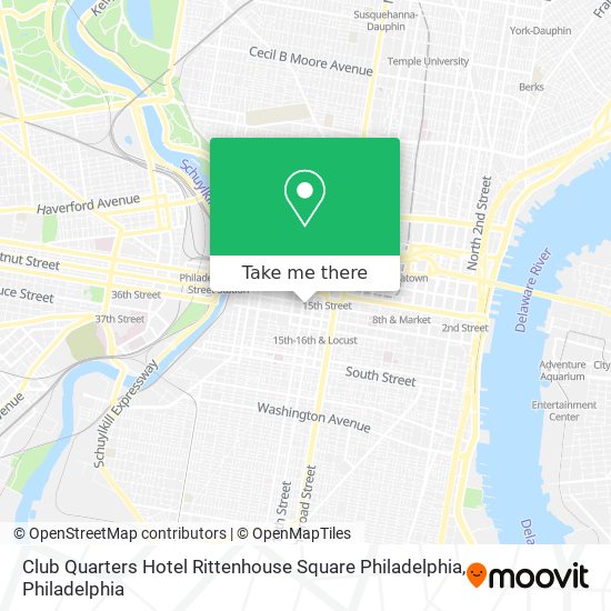 Club Quarters Hotel Rittenhouse Square Philadelphia map