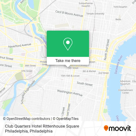 Club Quarters Hotel Rittenhouse Square Philadelphia map