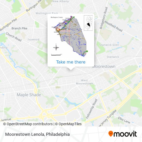 Mapa de Moorestown Lenola