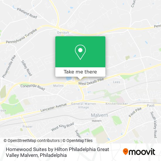 Mapa de Homewood Suites by Hilton Philadelphia Great Valley Malvern