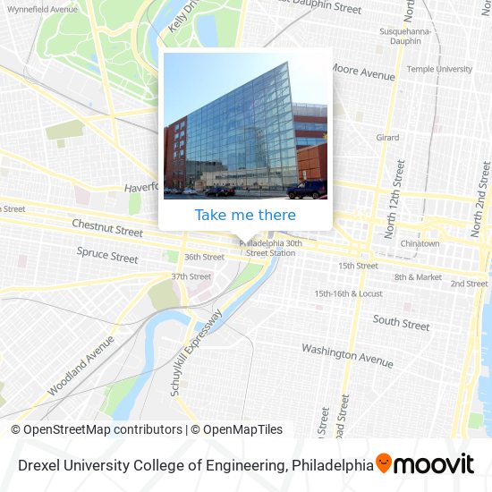 Mapa de Drexel University College of Engineering