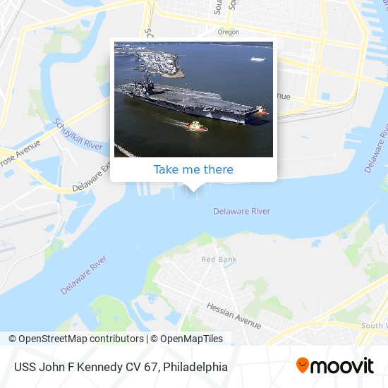 USS John F Kennedy CV 67 map