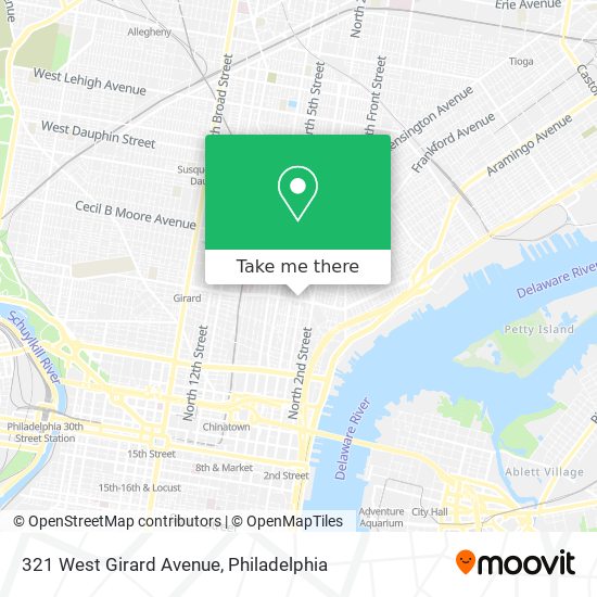 Mapa de 321 West Girard Avenue