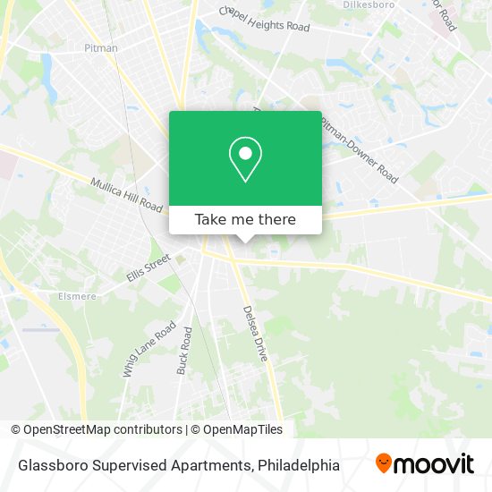 Mapa de Glassboro Supervised Apartments