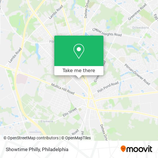 Showtime Philly map