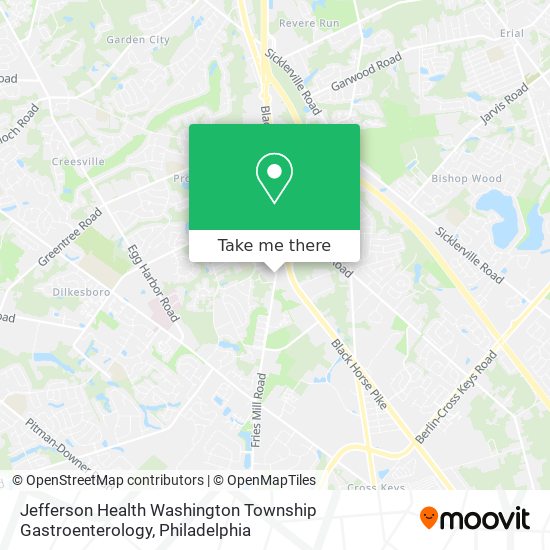 Jefferson Health Washington Township Gastroenterology map