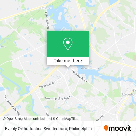 Evenly Orthodontics Swedesboro map