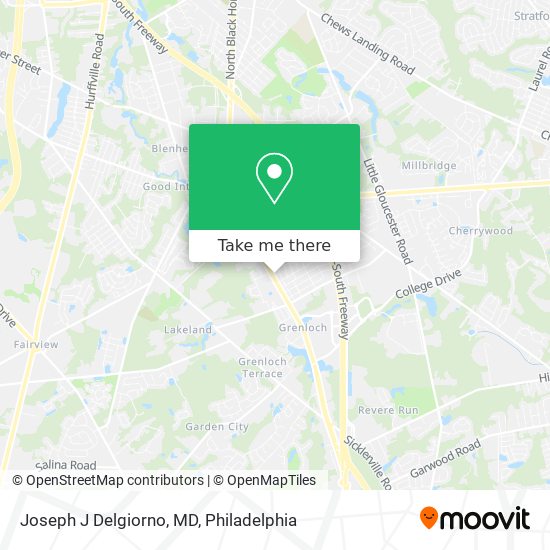 Joseph J Delgiorno, MD map